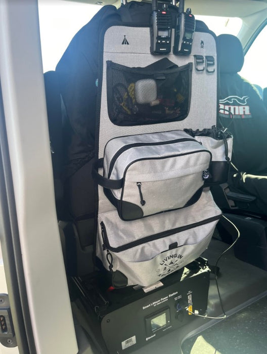 Living in a Bubble Premium Seat Back Storage with Toiletry Bag