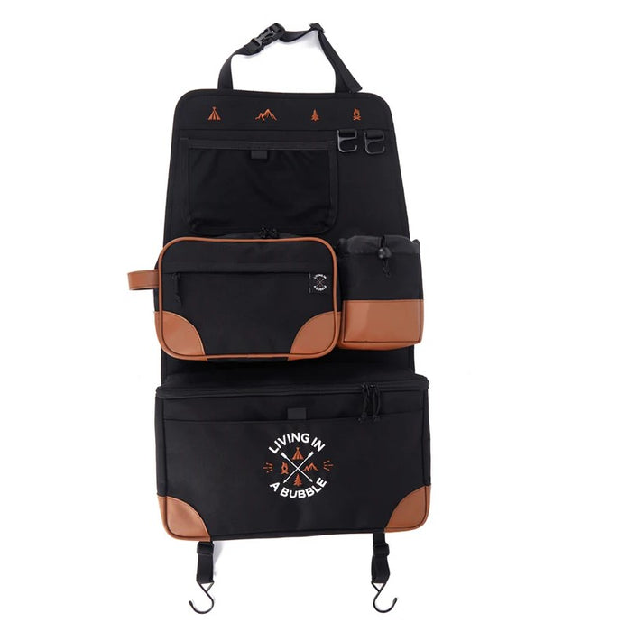 Living in a Bubble Premium Seat Back Storage with Toiletry Bag