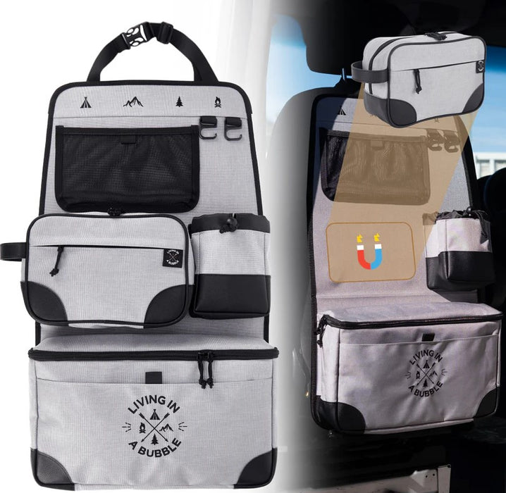 Living in a Bubble Premium Seat Back Storage with Toiletry Bag
