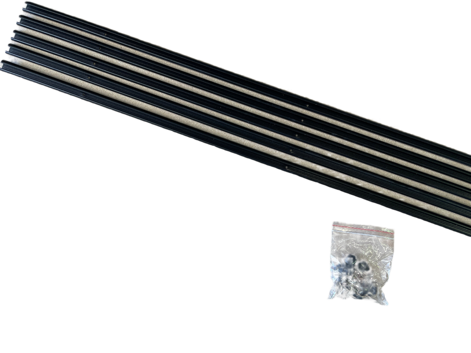 Straight Curtain Rail 120cm - Black