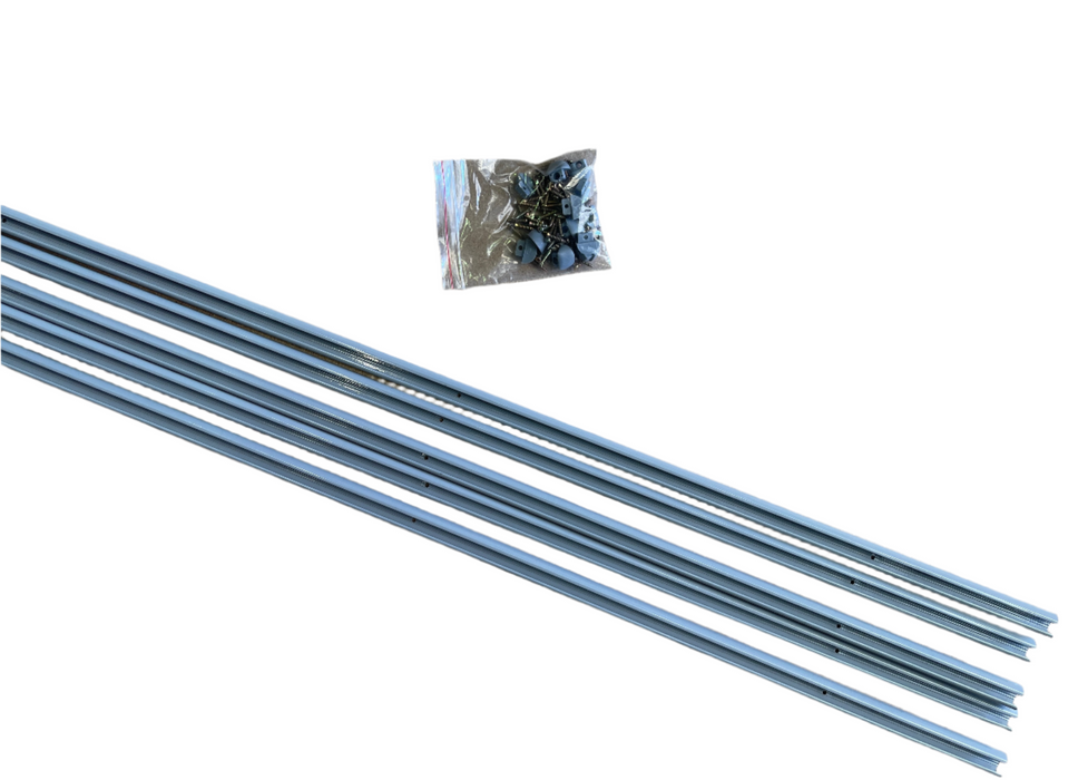 Straight Curtain Rail 120cm - Grey