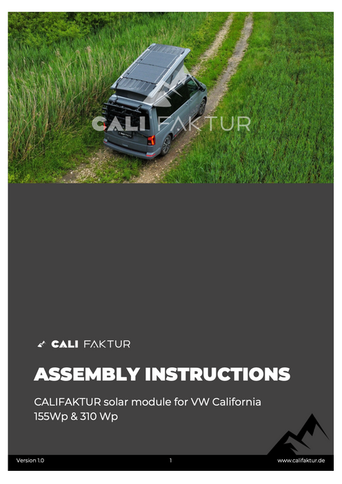 310w Solar Panels  - Semi Flexible & Removable for VW California T6.1