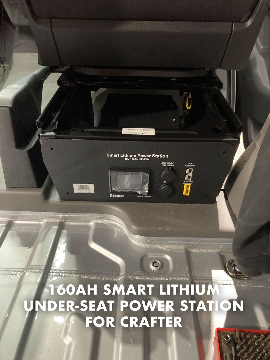 LiFePO4 Smart Lithium Under-seat Power Station 12V 160Ah for VW Campervans V2