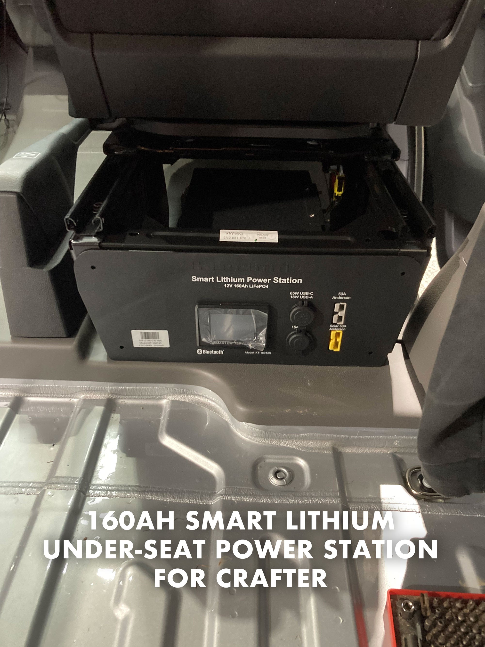 LiFePO4 Smart Lithium Under-seat Power Station 12V 160Ah for VW Campervans V2