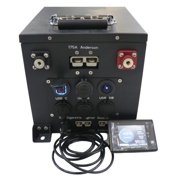 LiFePO4 Integrated Portable Battery 300Ah 12V Lithium with LCD Remote Touchscreen