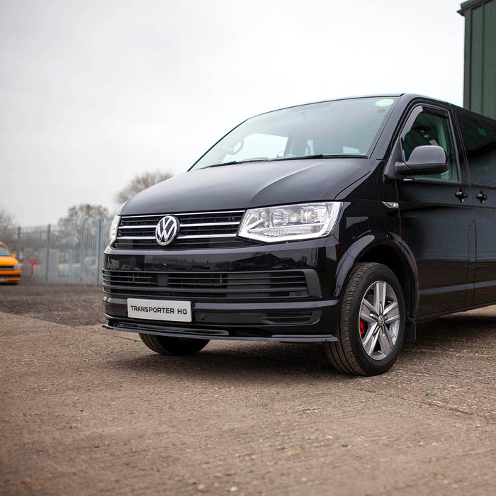 VW Transporter T6 – Lower Splitter – For Standard Bumper – With Fixings - Gloss Black
