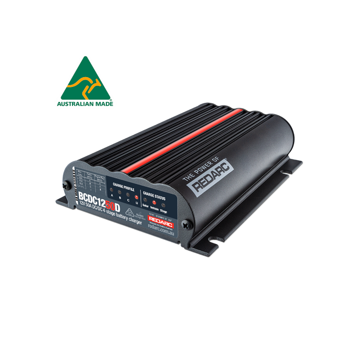 Redarc Dual Input 25A or 40A or 50A In-vehicle DC Battery Charger - Pre-wired