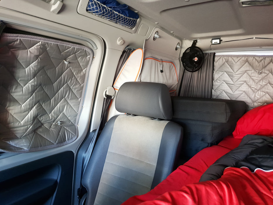 VW Caddy Window ThermoMats - Side Sliding Doors + Tailgate - 3pc