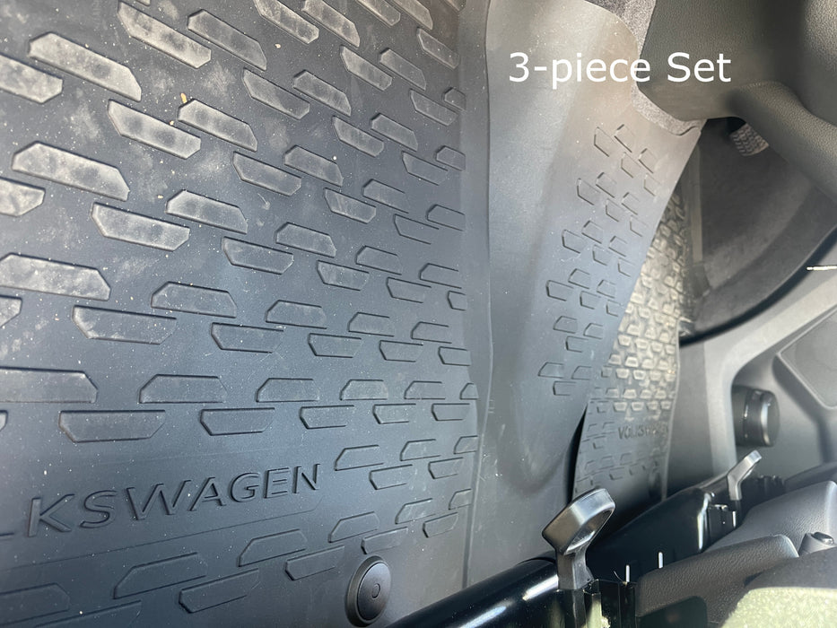 Genuine VW Rubber Floor Mats for Multivan / California / Transporter 2pc 3pc T6.1 - Genuine Volkswagen