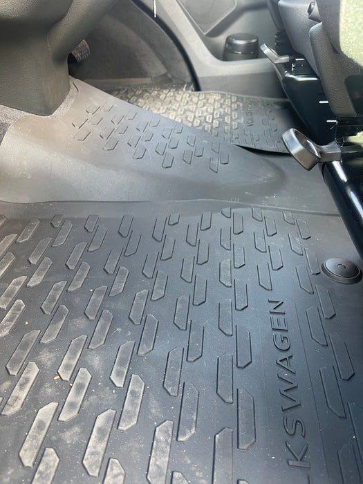 Genuine VW Rubber Floor Mats for Multivan / California / Transporter 2pc 3pc T6.1 - Genuine Volkswagen