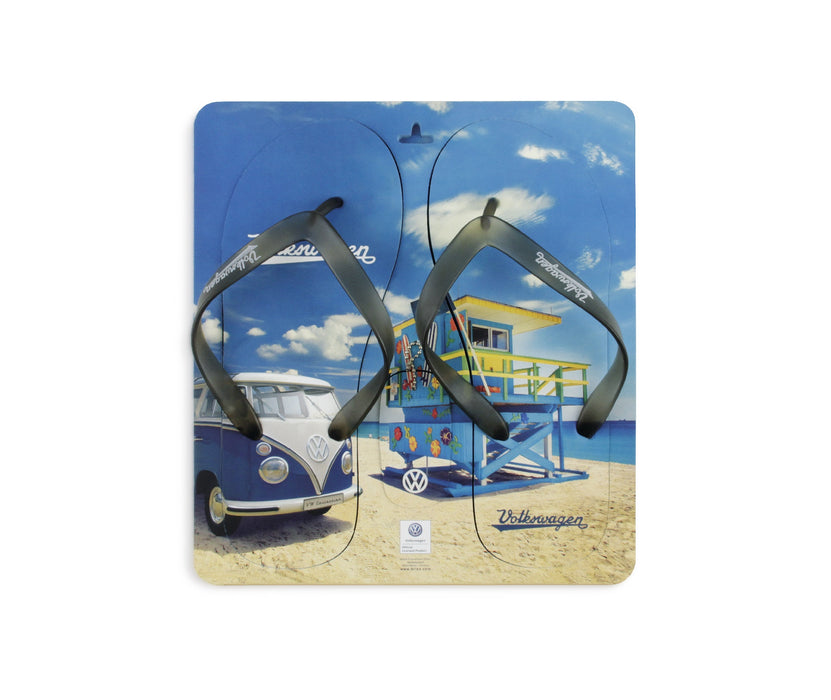 VW T1 Bus Beach Thongs / Sandals (EU 38/39) - Beachlife - Blue