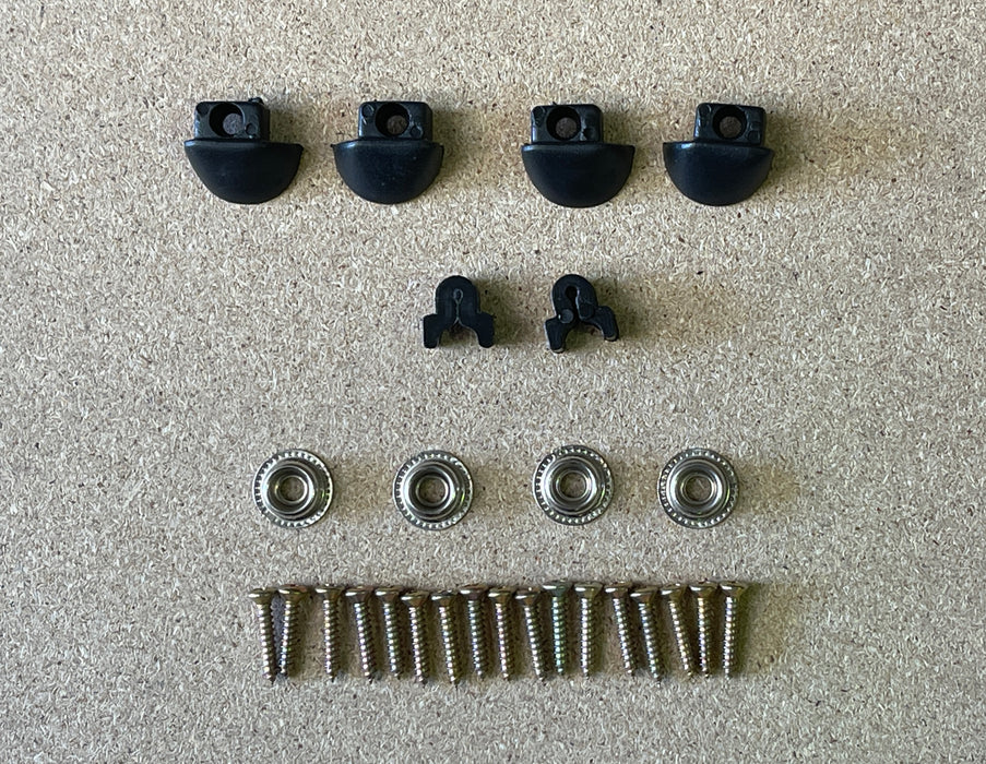 Curtain Mounting Package for 1 Window - Black