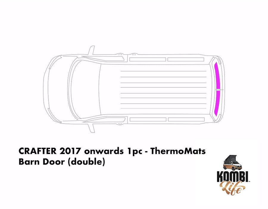 VW CRAFTER 2017 onwards - 1pc ThermoMats - Barn Door
