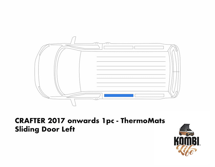 VW CRAFTER 2017 onwards - 1pc ThermoMats - Left Sliding Door