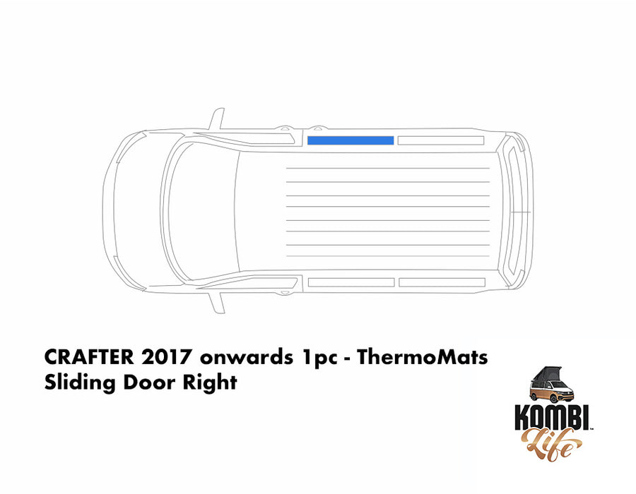 VW CRAFTER 2017 onwards - 1pc ThermoMats - Right Sliding Door