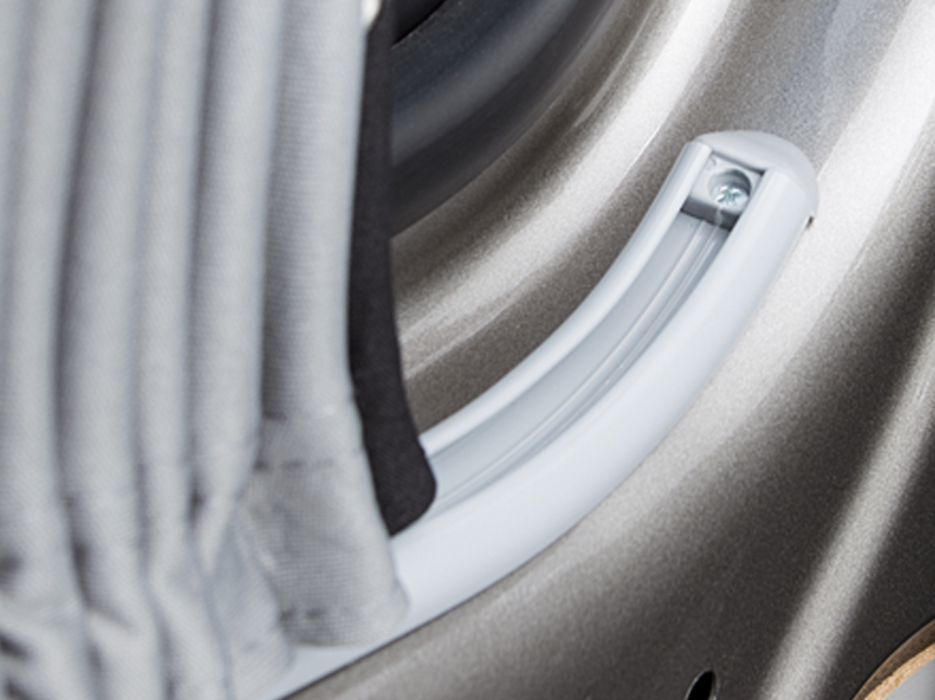 Sliding Door Curtain for VW Multivan T5 & T6 & T6.1 - 1pc - LEFT - Grey Rail