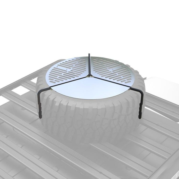 Front Runner BBQ Grate/ Braai stored / mounted to Spare Tyre