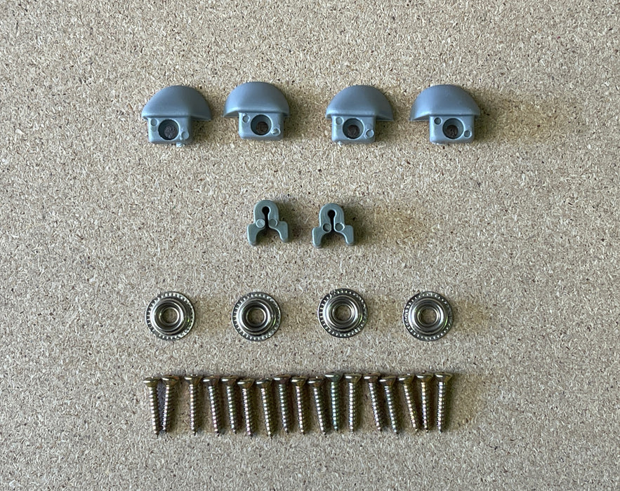 Curtain Mounting Package for 1 Window - Grey