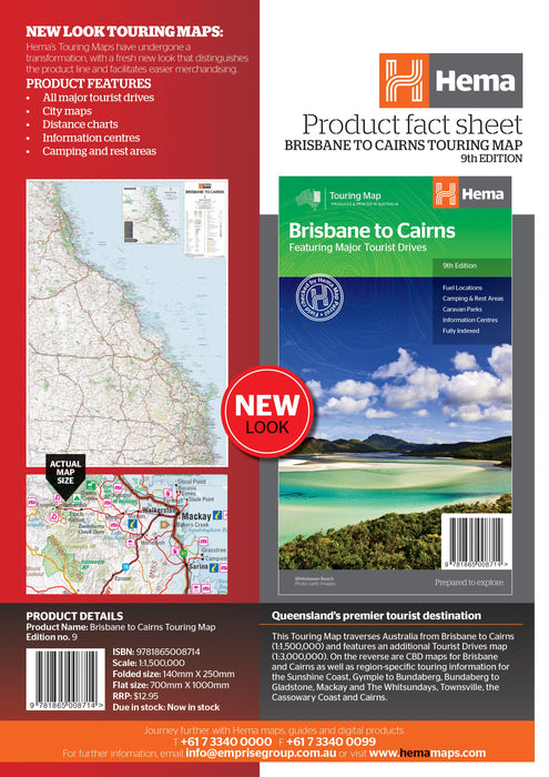 Hema Maps Brisbane to Cairns Map