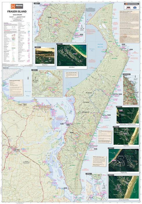 Hema Maps Fraser Island Map