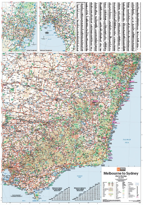 Hema Maps Melbourne to Sydney Map