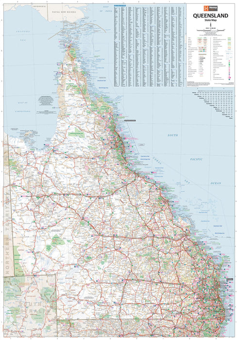 Hema Maps Queensland State Map