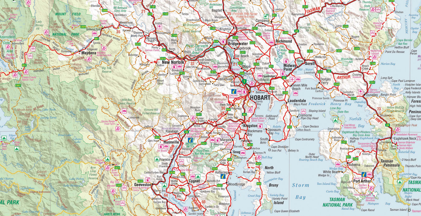 Hema Maps Tasmania Handy Map