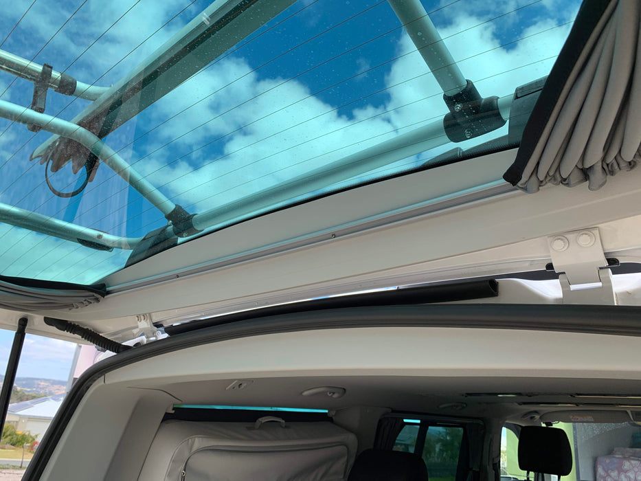 Tailgate Curtain for VW Multivan T5 & T6 & T6.1 - 1pc - Grey Rail