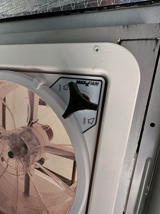 MAXXFAN Premium Roof Hatch with Thermostat, Power Lift, Rain Sensor and Remote
