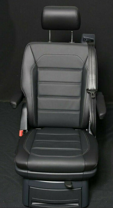 Multivan Single Captain's Chair for Rail System T6 Leather