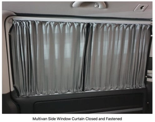 Tailgate Curtain for VW Multivan T5 & T6 & T6.1 - 1pc - Grey Rail