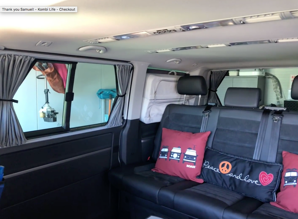Sliding Door Curtain for VW Multivan T5 & T6 & T6.1 - 1pc - LEFT - Grey Rail