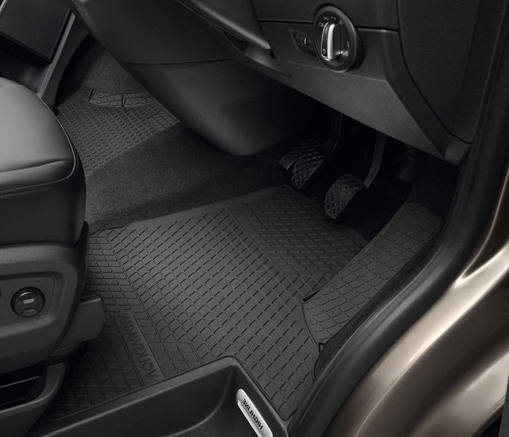 Genuine VW Rubber Floor Mats for Multivan / California / Transporter 2pc 3pc T6.1 - Genuine Volkswagen