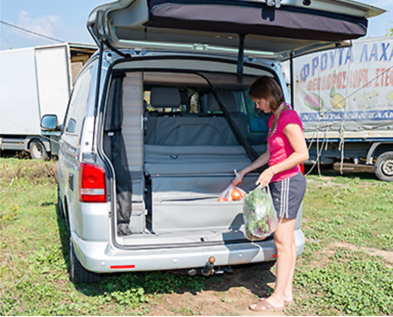 BRANDRUP FLEXBAG rear VW California Multivan with bench and multiflex board - Black
