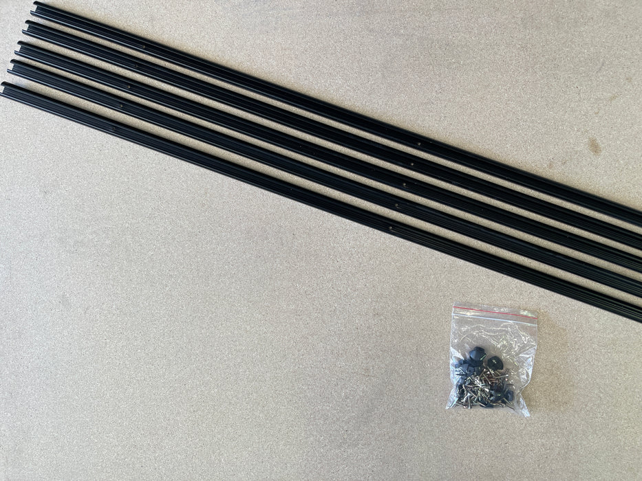 Straight Curtain Rail 120cm - Black