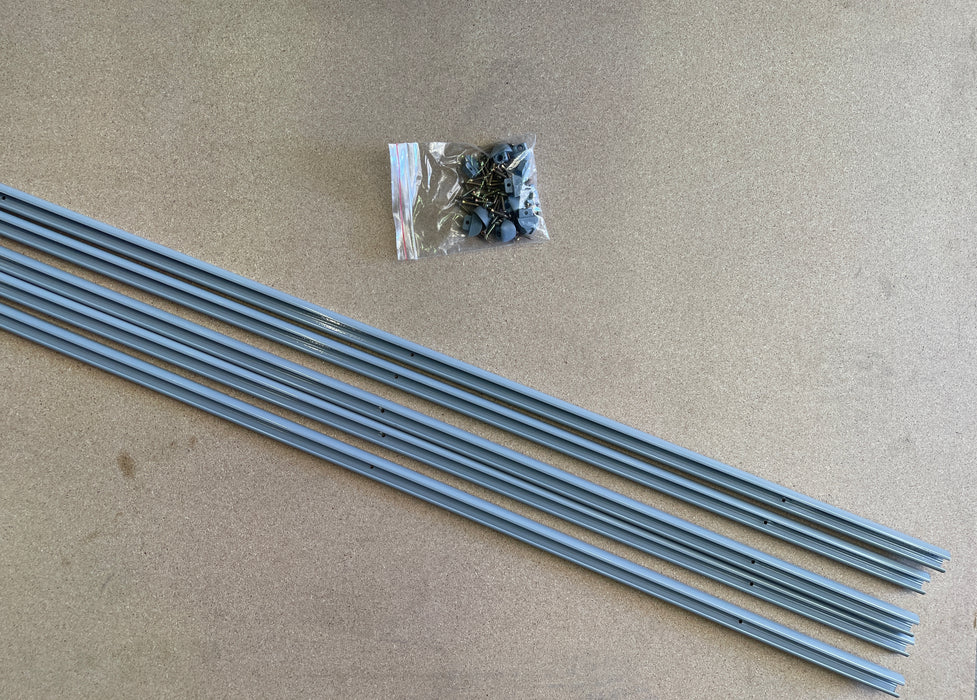 Straight Curtain Rail 120cm - Grey