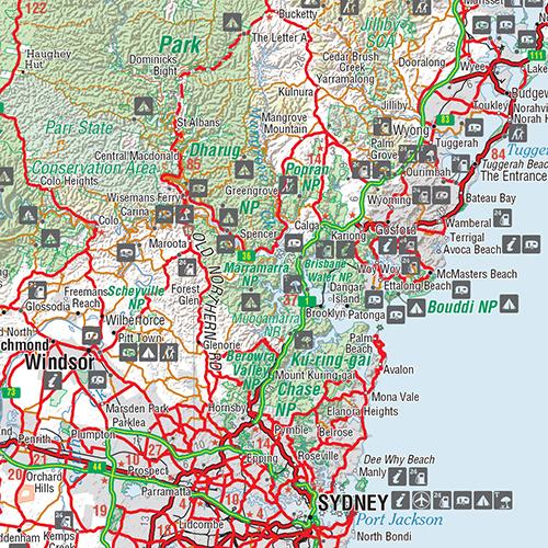 Hema Maps Sydney to Brisbane Map