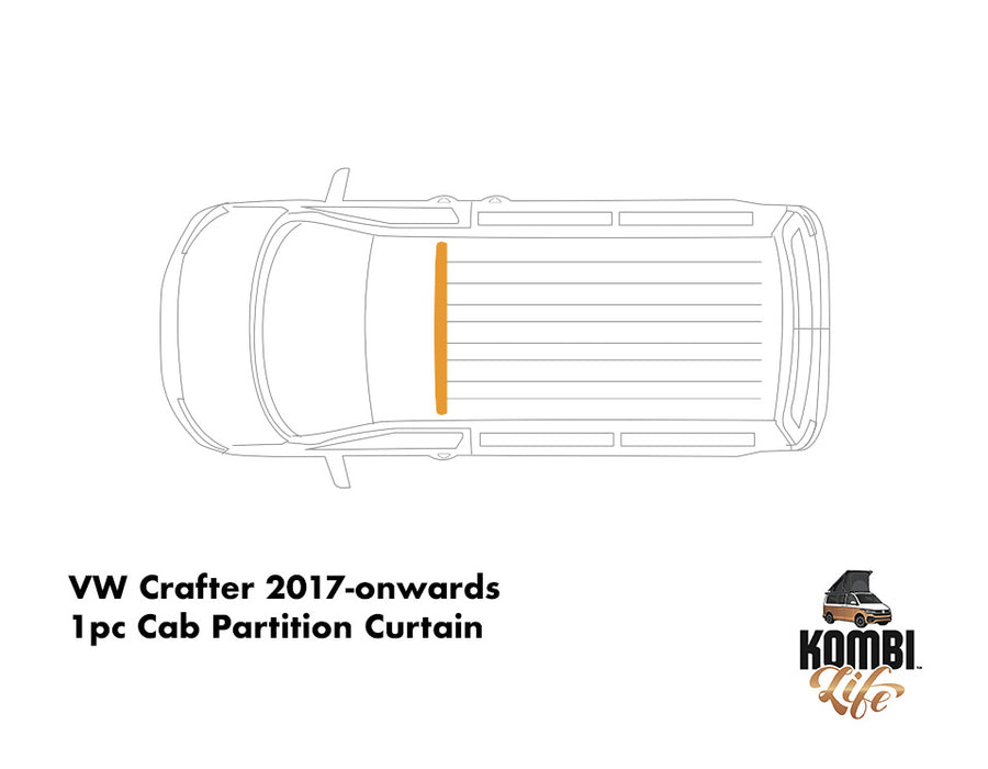 VW Crafter (2017-onwards) - 1pc Cab Partition Curtain