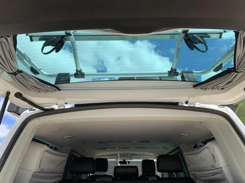 Tailgate Curtain for VW Multivan T5 & T6 & T6.1 - 1pc - Grey Rail
