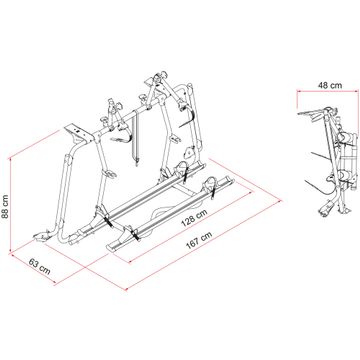 Fiamma T6 2016+ Pro Bike Rack (Tailgate Only) - 2 bikes / 4 max
