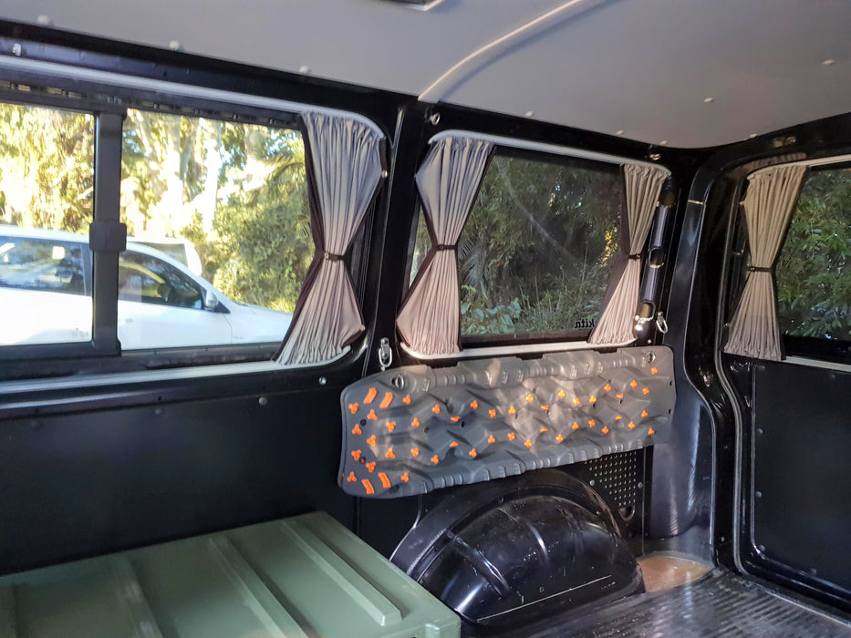 VW T6.1 & T6 & T5 Transporter Tailgate Curtain - Block Out Style - Grey Rail