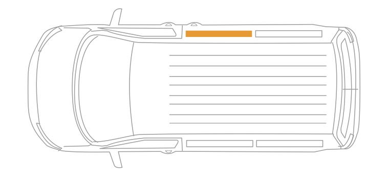 VW T6.1 & T6 & T5 Transporter Non - Sliding Door Curtain - Grey Rail - Block Out Style