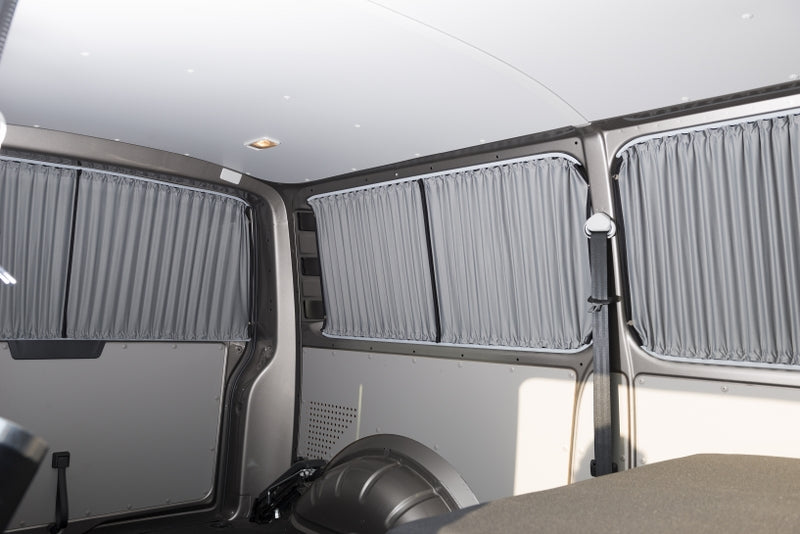 VW T6.1 & T6 & T5 Transporter Tailgate Curtain - Block Out Style - Grey Rail