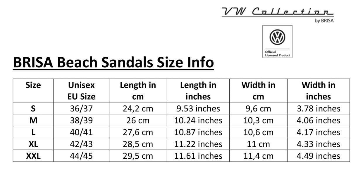 VW T1 Bus Beach Thongs / Sandals (EU 38/39) - Beachlife - Blue